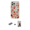 MARSİLYAN™- iPhone 13 Pro Max Kılıf Eksen Asil Prime - Siyah Bilvis Hayalet Cam Ekran Koruyucu + Renkli Kamera Lens Koruma Cam - YL