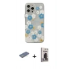 MARSİLYAN™- iPhone 13 Pro Max Kılıf Eksen Asil Prime - Siyah Bilvis Hayalet Cam Ekran Koruyucu + Renkli Kamera Lens Koruma Cam - YL