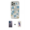 MARSİLYAN™- iPhone 13 Pro Max Kılıf Eksen Asil Prime - Siyah Joko 5D Cam + Neon Fosforlu Kamera Lens - MI