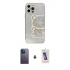 MARSİLYAN™- iPhone 13 Pro Max Kılıf Eksen Asil Prime - Siyah Joko 5D Cam + Neon Fosforlu Kamera Lens - MI