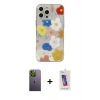 MARSİLYAN™- iPhone 13 Pro Max Kılıf Eksen Asil Prime - Siyah Joko 5D Cam + Neon Fosforlu Kamera Lens - YL