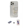 MARSİLYAN™- iPhone 13 Pro Max Kılıf Eksen Asil Prime - Siyah Joko 5D Cam + Renkli Kamera Lens Koruma Cam - PE