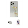 MARSİLYAN™- iPhone 13 Pro Max Kılıf Eksen Asil Prime - Siyah Joko 5D Cam + Rainbow Kamera Lens Koruma Cam - BZ