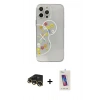 MARSİLYAN™- iPhone 13 Pro Max Kılıf Eksen Asil Prime - Siyah Joko 5D Cam + Raze Metal Kamera Lens - GD