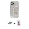 MARSİLYAN™- iPhone 13 Pro Max Kılıf Eksen Asil Prime - Siyah Joko 5D Cam + Renkli Kamera Lens Koruma Cam - SI