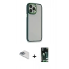 MARSİLYAN™- iPhone 13 Pro Max Kılıf Eksen Doku Prime - Şeffaf 360 Full Body Arka Koruyucu + Pers Alüminyum Kamera Lens - SABE