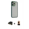 MARSİLYAN™- iPhone 13 Pro Max Kılıf Eksen Doku Prime - Şeffaf Maxco Cam Ekran Koruyucu + Gold Raze Metal Kamera Lens