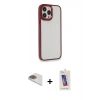 MARSİLYAN™- iPhone 13 Pro Max Kılıf Eksen Doku Prime - Siyah Joko 5D Cam + Pers Alüminyum Kamera Lens - GD