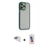 MARSİLYAN™- iPhone 13 Pro Max Kılıf Eksen Doku Prime - Siyah Joko 5D Cam + Pers Alüminyum Kamera Lens - GD