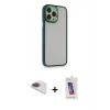 MARSİLYAN™- iPhone 13 Pro Max Kılıf Eksen Doku Prime - Siyah Joko 5D Cam + Pers Alüminyum Kamera Lens - GI