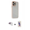MARSİLYAN™- iPhone 13 Pro Max Kılıf Eksen Doku Prime - Siyah Joko 5D Cam + Pers Alüminyum Kamera Lens - GI