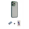 MARSİLYAN™- iPhone 13 Pro Max Kılıf Eksen Doku Prime - Siyah Joko 5D Cam + Shine Kamera Lens Koruma Cam - PE