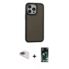 MARSİLYAN™- iPhone 13 Pro Max Kılıf Eksen Işık - Şeffaf 360 Full Body Arka Koruyucu + Pers Alüminyum Kamera Lens - GI