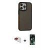 MARSİLYAN™- iPhone 13 Pro Max Kılıf Eksen Işık - Şeffaf 360 Full Body Arka Koruyucu + Pers Alüminyum Kamera Lens - KI