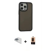 MARSİLYAN™- iPhone 13 Pro Max Kılıf Eksen Işık - Şeffaf Maxco Cam Ekran Koruyucu + Pers Alüminyum Kamera Lens - SABE