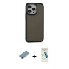 MARSİLYAN™- iPhone 13 Pro Max Kılıf Eksen Işık - Şeffaf Pasifik Cam Ekran Koruyucu + Gökkuşağı Shine Kamera Lens Koruma Cam