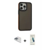 MARSİLYAN™- iPhone 13 Pro Max Kılıf Eksen Işık - Şeffaf Pasifik Cam Ekran Koruyucu + Pers Alüminyum Kamera Lens - SABE