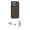 MARSİLYAN™- iPhone 13 Pro Max Kılıf Eksen Işık - Şeffaf Pasifik Cam Ekran Koruyucu + Pers Alüminyum Kamera Lens - SABE