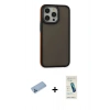 MARSİLYAN™- iPhone 13 Pro Max Kılıf Eksen Işık - Şeffaf Pasifik Cam Ekran Koruyucu + Shine Kamera Lens Koruma Cam - MI