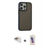 MARSİLYAN™- iPhone 13 Pro Max Kılıf Eksen Işık - Siyah Joko 5D Cam + Pers Alüminyum Kamera Lens - GD