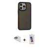 MARSİLYAN™- iPhone 13 Pro Max Kılıf Eksen Işık - Siyah Joko 5D Cam + Pers Alüminyum Kamera Lens - GD