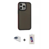 MARSİLYAN™- iPhone 13 Pro Max Kılıf Eksen Işık - Siyah Joko 5D Cam + Pers Alüminyum Kamera Lens - LT
