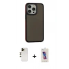 MARSİLYAN™- iPhone 13 Pro Max Kılıf Eksen Işık - Siyah Joko 5D Cam + Shine Kamera Lens - GD