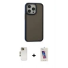 MARSİLYAN™- iPhone 13 Pro Max Kılıf Eksen Işık - Siyah Joko 5D Cam + Shine Kamera Lens - GD