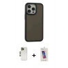 MARSİLYAN™- iPhone 13 Pro Max Kılıf Eksen Işık - Siyah Joko 5D Cam + Shine Kamera Lens - GD