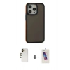 MARSİLYAN™- iPhone 13 Pro Max Kılıf Eksen Işık - Siyah Joko 5D Cam + Shine Kamera Lens - GD