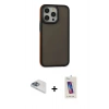 MARSİLYAN™- iPhone 13 Pro Max Kılıf Eksen Işık - Siyah Joko 5D Cam + Pers Alüminyum Kamera Lens - SABE