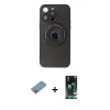 MARSİLYAN™- iPhone 13 Pro Max Kılıf Eksen Klasik Prime - Şeffaf 360 Full Body Arka Koruyucu + Gökkuşağı Shine Kamera Lens Koruma Cam