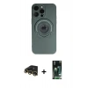 MARSİLYAN™- iPhone 13 Pro Max Kılıf Eksen Klasik Prime - Şeffaf 360 Full Body Arka Koruyucu + Raze Metal Kamera Lens - GD