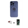 MARSİLYAN™- iPhone 13 Pro Max Kılıf Eksen Klasik Prime - Şeffaf 360 Full Body Arka Koruyucu + Pers Alüminyum Kamera Lens - KI