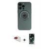 MARSİLYAN™- iPhone 13 Pro Max Kılıf Eksen Klasik Prime - Şeffaf 360 Full Body Arka Koruyucu + Pers Alüminyum Kamera Lens - KI