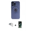 MARSİLYAN™- iPhone 13 Pro Max Kılıf Eksen Klasik Prime - Şeffaf 360 Full Body Arka Koruyucu + Pers Alüminyum Kamera Lens - SABE