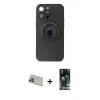 MARSİLYAN™- iPhone 13 Pro Max Kılıf Eksen Klasik Prime - Şeffaf 360 Full Body Arka Koruyucu + Rainbow Kamera Lens Koruma Cam - MR