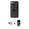 MARSİLYAN™- iPhone 13 Pro Max Kılıf Eksen Klasik Prime - Şeffaf 360 Full Body Arka Koruyucu + Rainbow Kamera Lens Koruma Cam - REGD