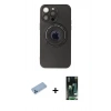 MARSİLYAN™- iPhone 13 Pro Max Kılıf Eksen Klasik Prime - Şeffaf 360 Full Body Arka Koruyucu + Shine Kamera Lens Koruma Cam - MI