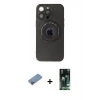 MARSİLYAN™- iPhone 13 Pro Max Kılıf Eksen Klasik Prime - Şeffaf 360 Full Body Arka Koruyucu + Shine Kamera Lens Koruma Cam - PE