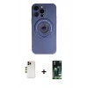 MARSİLYAN™- iPhone 13 Pro Max Kılıf Eksen Klasik Prime - Şeffaf 360 Full Body Arka Koruyucu + Shine Kamera Lens - GD