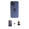 MARSİLYAN™- iPhone 13 Pro Max Kılıf Eksen Klasik Prime - Şeffaf Maxco Cam Ekran Koruyucu + Neon Fosforlu Kamera Lens - BZ