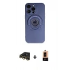 MARSİLYAN™- iPhone 13 Pro Max Kılıf Eksen Klasik Prime - Şeffaf Maxco Cam Ekran Koruyucu + Gold Raze Metal Kamera Lens