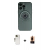 MARSİLYAN™- iPhone 13 Pro Max Kılıf Eksen Klasik Prime - Şeffaf Maxco Cam Ekran Koruyucu + Shine Kamera Lens - GD