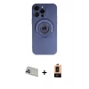 MARSİLYAN™- iPhone 13 Pro Max Kılıf Eksen Klasik Prime - Şeffaf Maxco Cam Ekran Koruyucu + Rainbow Kamera Lens Koruma Cam - MR