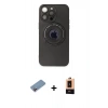 MARSİLYAN™- iPhone 13 Pro Max Kılıf Eksen Klasik Prime - Şeffaf Maxco Cam Ekran Koruyucu + Shine Kamera Lens Koruma Cam - PE