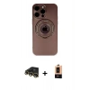 MARSİLYAN™- iPhone 13 Pro Max Kılıf Eksen Klasik Prime - Şeffaf Maxco Cam Ekran Koruyucu + Raze Metal Kamera Lens - GD