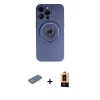MARSİLYAN™- iPhone 13 Pro Max Kılıf Eksen Klasik Prime - Şeffaf Maxco Cam Ekran Koruyucu + Renkli Kamera Lens Koruma Cam - YL