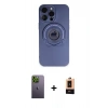 MARSİLYAN™- iPhone 13 Pro Max Kılıf Eksen Klasik Prime - Şeffaf Maxco Cam Ekran Koruyucu + Yeşil Neon Fosforlu Kamera Lens