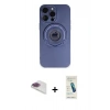 MARSİLYAN™- iPhone 13 Pro Max Kılıf Eksen Klasik Prime - Şeffaf Pasifik Cam Ekran Koruyucu + Pers Alüminyum Kamera Lens - GI